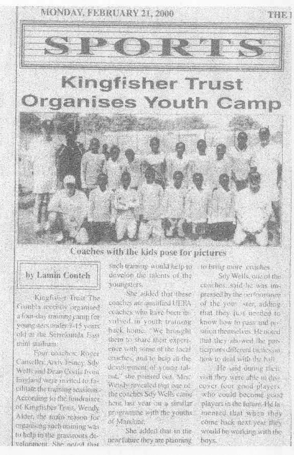 Kingfisher Trust organises Youth Camp